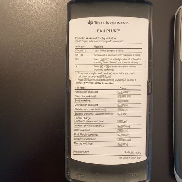 Financial Calculator TEXAS Instruments BA ll plus - Picture 3 of 5